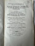 Limburg Stirum, Thomas Henricus van, geb. in Pembroke, Frisius nobilis - Legal dissertation Van Limburg Stirum 1825 | Dissertatio juridica inauguralis, selectas quaestiones exhibens ex loco de testibus in causis criminalibus [...] Utrecht Joh. Altheer 1825