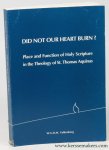 VALKENBERG, W.G.B.M. - Did not our heart burn? Place and Function of Holy Scripture in the Theology of St. Thomas Aquinas.