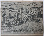 Frans Hogenberg (1535-1590) - [Antique print, etching] Crimpen, The capture of Krimpen, published ca. 1576/1578.