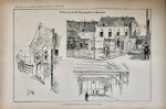 Braakensiek, Johan (1858-1940) - [Original lithograph/lithografie by Johan Braakensiek] Verbouwing van het Binnengasthuis te Amsterdam, 15 Januari 1888, 1 pp.