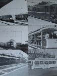 J.C. Damste (foto`s en tekst) - Envellop met 8 zwart/wit fotokaarten - serie 2 Spoorwegen W-Duitsland 60er jaren, 6x NS en 2x HTM, met apart vel met omschrijving