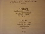 Mozart. W.A. (1756 – 1791) - Quintett fur Klarinette, 2 Violinen, Viola und Violoncello (Stadler-Quintett) A-dur; KV 581