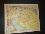 antique map (kaart). - Die Volksdichte in Osterreich-Ungarn 1900.