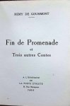 Remy de Gourmont - Fin de Promenade et Trois autres contes