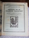 Meyere, Victor De - Inleiding tpt de Vlaamsche volkskunst.