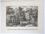 Claes Jansz Visscher (1586/87-1652) - [Antique print, etching] The road from Haarlem to Heemstede/De weg van Haarlem naar Heemstede, published 1728.