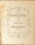 Brahms, Johannes: - Danses Hongroises pour piano à quatre mains. 3me - 4me Cahier (Edition originale)
