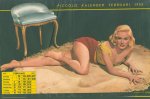 n.n. - (SMALL POSTER / PIN-UP) Piccolo Kalender - 1955 Februari-  Mamie van Doren