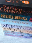 Cornwell, Patricia D. - 7 boeken van Cornell; Zuiderkruis, Aasvlieg, zwarte Hoek, de brandhaard, De scarpetta factor, sporen & Het eindstation