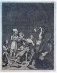 Jan Luyken (1649-1712) - Antique print, etching | The finding of a mummy in a pyramid. (Het vinden van een mummie in een piramide), published ca. 1681, 1 p.