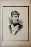 Braakensiek, Johan (1858-1940) - [Original lithograph/lithografie by Johan Braakensiek] Mevrouw Amalia Carré-Salomonska, 31 Mei 1891, 1 pp.