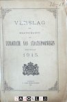  - Verslag der Maatschappij tot Exploitatie van Staatsspoorwegen over het jaar 1915