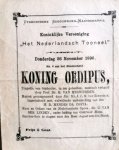 Utrecht: - [Programma] Koninklijke Vereeniging "Het Nederlandsch Tooneel". No. 4 van het abonnement: Koning Oedipus,,, muziek gecomp. door J.C.M. van Riemsdijk