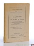 Dillenschneider, Clement. - La Mariologie de S. Alphonse de Liguori. Son influence sur le renouveau des doctrines mariales et de la piété Catholique après la tourmente du Protestantisme et du Jansénisme.