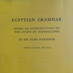 Gardiner, Sir Alan - Egyptian grammar
