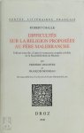 Robert Challes - Difficultés sur la religion proposées au père Malebranche