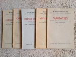 Dr. G. Stuiveling, Dr. J.P. van Praag, Dr. W.L. Brandsma, Dr. J.C. Brandt Corstius - In één koop: 5 Bongerd-boekjes: Nieuwe verhalen, Onder de loupe, Kunst en Kritiek, Vijfstromenland, Variaties Dr. G. Stuiveling, Dr. J.P. van Praag, Dr. W.L. Brandsma, Dr. J.C. Brandt Corstius - In één koop: 5 Bongerd-boekjes: Nieuwe verhalen, Onder de loupe, Kunst en Kritiek, Vijfstromenland, Variaties
