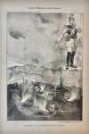 Braakensiek, Johan (1858-1940) - [Original lithograph/lithografie by Johan Braakensiek] Keizer Wilhelm op den Vesuvius, 12 April 1896, 1 pp.