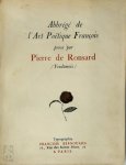 Pierre de Ronsard 246609 - Abbrégé de l'Art Poëtique François  Prose par Pierre de Ronsard