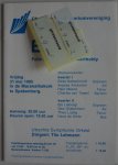 Kaltschmidt Edda, Andonian Andrea, Meens Hein, Tassel Charles van, Liebregt Els, Gijsbertsen Gea, Lustig Theo, Gilde Hans de - Chr. Koor- en Oratoriumvereniging Hosanna Programmaboekje Elias Vrijdag 31 mei 1985 in de Maranathakerk te Spakenburg  tweetalig Nederlands en Duits  Utrechts Symphonie Orkest Dirigent Tito Lehmann