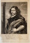 Abraham Blooteling (1649-1690) after Frans van Mieris I (1635-1681) - Antique print, mezzotint I Portrait of Frans van Mieris (I), published ca. 1680, 1 p.