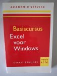 Gerrit Bruijnes - Basiscursus Excel 4.0 voor Windows