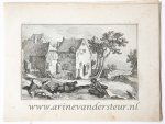 Visscher, Claes Jansz (1586/87-1652) after Bloemaert, Abraham (1566-1651) after Bolswert, Boëtius Adamsz. (ca. 1580-1633) - [Original etching/ets] A farmyard/Een boerderij erf.