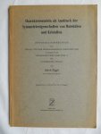 Niggli, Alfred - Charaktertafeln als ausdruck der Symmetrieeigenschaften von Molekülen und Kristallen
