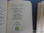 Henry de Montherlant. - Le théatre complet de Montherlant. I Malatesta, II La reine morte, III Fils de personne - Un incompris, IV Le maître de Santiago, V Demain il fera jour - Pasiphaé, V. Celle qu'on prend dans ses bras. [N° 38/40 sur chiffon de luxe.]