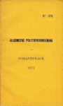 POLITIE DEN HAAG - Algemeene Politieverordening voor 's-Gravenhage. 1871. No. 373.