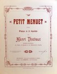 Thiébaut, Henri: - Petit menuet pour piano à 2 mains