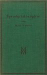 Vossler, Karl. - Gesammelte Aufsätze zur Sprachphilosophie.