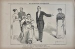 Braakensiek, Johan (1858-1940) - [Original lithograph/lithografie by Johan Braakensiek] Het radicaal-liberale huwelijksaanzoek, 14 October 1894, 1 pp.
