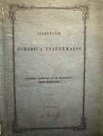 TELTING. I, - Disputatio juridica inauguralis de crimine ambitus et de sodaliciis apud Romanos