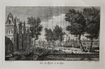 Louis-Francois Cassas (1756-1827) - [Antique print, etching] Vue de Wyver a' la Haye (hofvijver Den Haag, The Hague), published 1806.