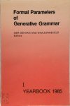 [Anonymus Ac02261601] - Formal parameters of generative grammar : yearbook. 1. Yearbook