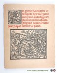 Guégan, Bertrand (ed.) - Le grant kalendrier et compost des bergiers avecq leur astrologie. Et plusieurs aultres choses. Imprimé nouvellement pour Payot à Paris. (Facsimile of the 1480 edition) à Troyes par Nicolas le Rouge.