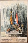 N.N. - Original drawing ca 1851? Indië I Tekening van monument met Hollandse leeuw: Johannis Adrianus sterft voor den Köning en het Vaderland, 9e AD 1850, 1 p.