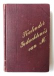  - [Book, calender, 1895] 'Kalender-gedachtenis van M.' gedrukt boekje met blanco pagina's met deze tekst op het omslag. De pagina's gevuld met dagelijkse aantekeningen in manuscript in het jaar 1895, door Diederik Hendrik Goedhart (11-6-1859 - 2...