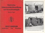 (KRIEGER). EISENBAHN - Elektrische Schienenstoss-Schweissung mit Formschmelzguss. System Tayé.