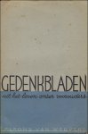 WERVEKE, VAN, ALFONS. - GEDENKBLADEN UIT HET LEVEN ONZER VOOROUDERS.