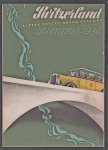 Bernard Reber - Artistisches Institut Orell Füssli. - Swiss Postal Motor Coach Services summer 1936 tourist map of Switzerland