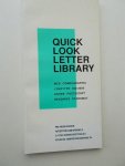 (ed.), - Quick Look Letter Library. MCS Compugraphic, Lynotype 300/2000, Adobe Postscript, Headings Staromat.
