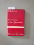 Ramuz, Charles Ferdinand: - Erinnerungen an Strawinsky : (Erstausgabe) :