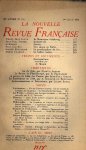 Red. - La nouvelle revue Francaise - Jean Paul Sartre - 1er aout 1938
