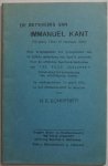 Schreiber, H.B. - De betekenis van Immanuel Kant. Rede uitgesproken 250ste gedenkdag van de geboorte van Immanuel Kant