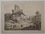 FABER, FRÉDÉRIC THÉODORE, - Shepherdess near a ruin