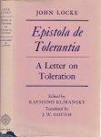 LOCKE, John - Epistola de Tolerantia / A Letter on Toleration - Latin Text edited with a Preface by Raymond Klibansky. English Translation with an Introduction and Notes by J.W. Gough.