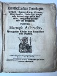 [Albert I, Duke of Lower Bavaria (1336 – 1404)] - [Legal pamphlet, legal rules for Amstelland and Gooiland] Hantvesten van dootslagen, gewelt, lamme-leden, leemten, kuer-wonden, vrede-breeckinge ende van meenigerhande articulen aengaende justitie ende den Zeeburch, gegeven van Hartogh Aelbrec...