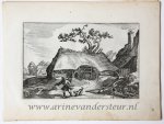 Visscher, Claes Jansz (1586/87-1652) after Bloemaert, Abraham (1566-1651) after Bolswert, Boëtius Adamsz. (ca. 1580-1633) - [Original etching/ets] Farm with shed/Boerderij met schuur.